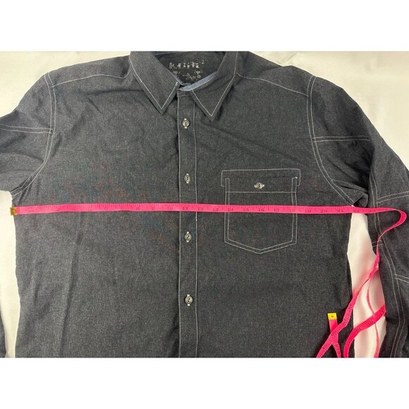 KUHL Bundle Lot of 2 Button Down Long Sleeve Shirt Mens M Charcoal Gray Nylon Ou - Picture 7 of 15